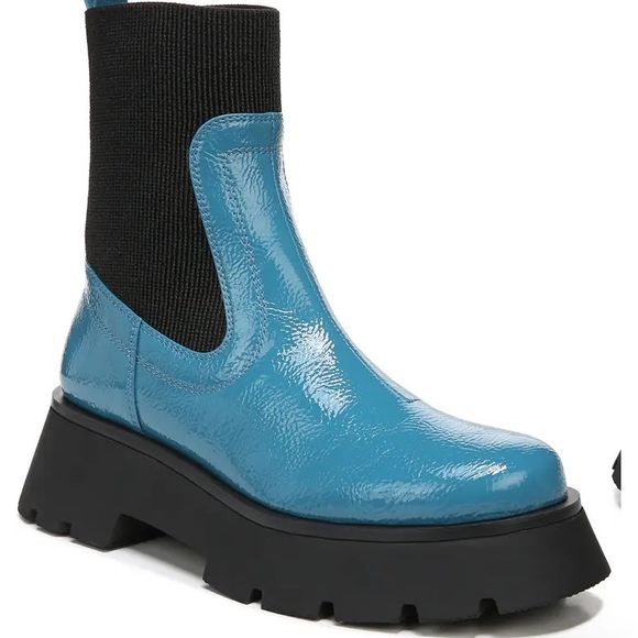 Circus by Sam Edelman Women Leslie Lug Sole Boots Blue Size 8,5 New - Picture 1 of 8